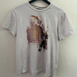 H&M Watercolor Artistic Graphic Tee